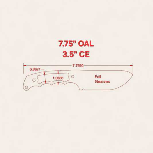EDC Hunter with grooves Knife PRE ORDER
