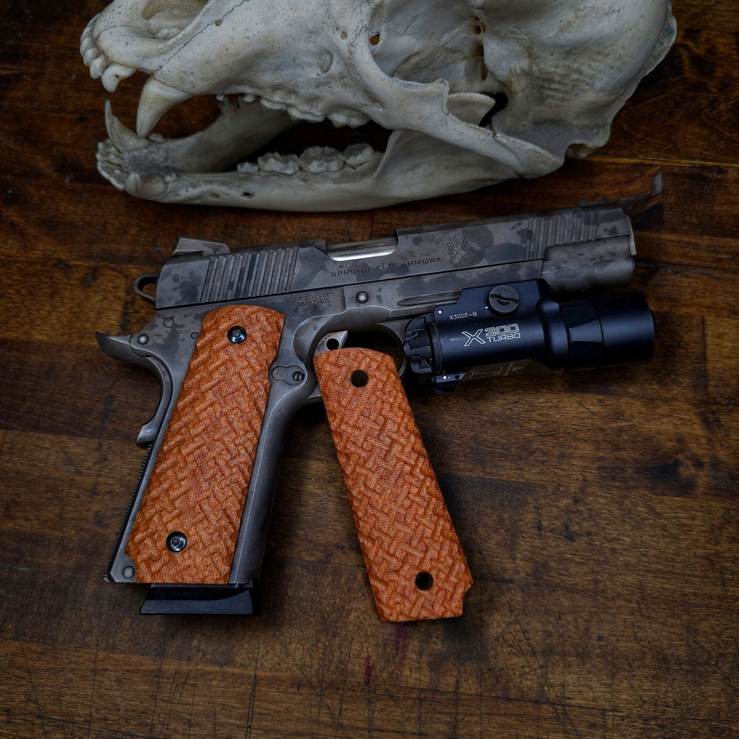 Full size Natural Micarta 1911 grips